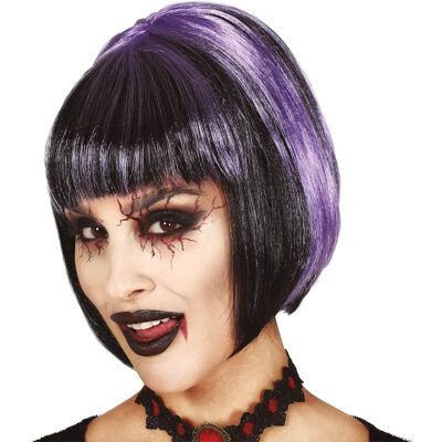 Parrucca Viola/Nera Disfrazzes - Accessorio per Costume di Halloween Parrucca Viola/Nera Disfrazzes - Accessorio per Costume di Halloween