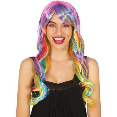 Guirca 4635 - Perruque bouclée multicolore - Accessoire de costume Guirca 4635 - Perruque bouclée multicolore - Accessoire de costume