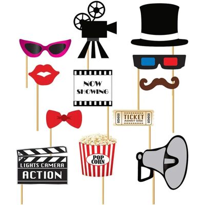 Jadeo 12-piece Cinema Photo Booth Kit - Unique Jadeo 12-piece Cinema Photo Booth Kit - Unique