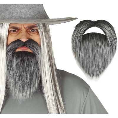 Barbe et Moustache Grises DisfraZZes - Accessoire de Costume Barbe et Moustache Grises DisfraZZes - Accessoire de Costume