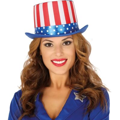 Chapéu com Bandeira Americana Disfrazzes - Tamanho Único Chapéu com Bandeira Americana Disfrazzes - Tamanho Único