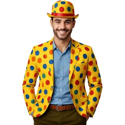 Chapeau de clown à pois colorés - Chapeau Chapeau de clown à pois colorés - Chapeau