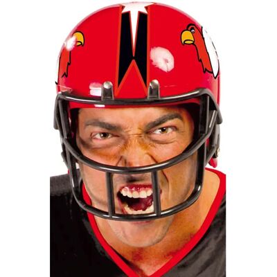 Casque de football adulte rouge - Casque de football - Publicité Casque de football adulte rouge - Casque de football - Publicité