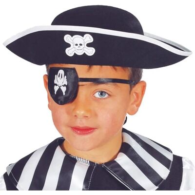 Chapeau pirate en feutre pour enfant - Taille unique - Accessoire de costume - Publicité Chapeau pirate en feutre pour enfant - Taille unique - Accessoire de costume - Publicité
