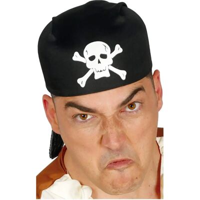 Cappello da Pirata Guirca Tessuto Nero - Accessorio Cappello da Pirata Guirca Tessuto Nero - Accessorio