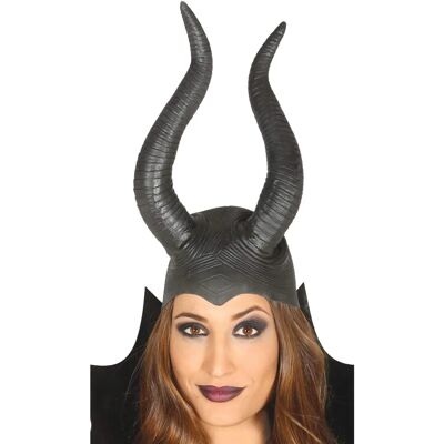 Černé rohy na kostým - Halloween, Čarodějnice, Ďábel Černé rohy na kostým - Halloween, Čarodějnice, Ďábel