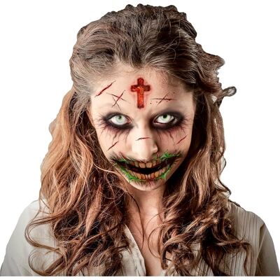 Guirca Tatouage de visage zombie - tatouage facial Guirca Tatouage de visage zombie - tatouage facial