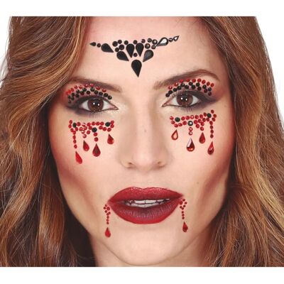 Guirca Gioielli adesivi per il viso da vampiro - Accessori per il viso Guirca Gioielli adesivi per il viso da vampiro - Accessori per il viso