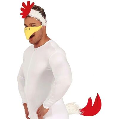Conjunto de Disfraz de Pollo Guirca - Cola, Diadema, Pico - Accesorios para Fiestas Conjunto de Disfraz de Pollo Guirca - Cola, Diadema, Pico - Accesorios para Fiestas