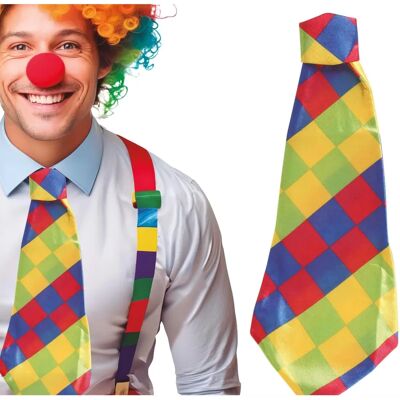 Cravatta Clown DISFRAZZES - A Quadri - Taglia Unica Cravatta Clown DISFRAZZES - A Quadri - Taglia Unica