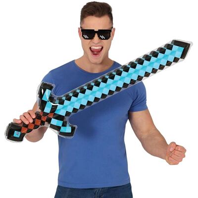 Épée gonflable Pixel 90 cm Guirca - Publicité Épée gonflable Pixel 90 cm Guirca - Publicité