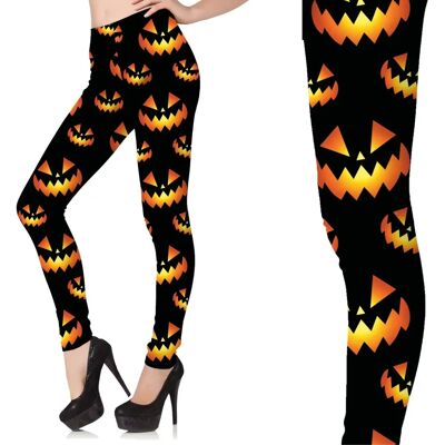 Guirca Leggings à motif citrouille - Taille 38-40 (M) - Leggings Guirca Leggings à motif citrouille - Taille 38-40 (M) - Leggings