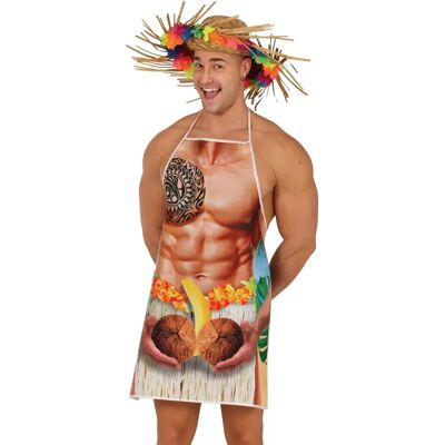 Guirca Modello grembiule hawaiano muscoloso per adulti - Costumi e accessori Guirca Modello grembiule hawaiano muscoloso per adulti - Costumi e accessori