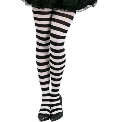 Guirca Collants Rayés Noir et Blanc - Collants Guirca Collants Rayés Noir et Blanc - Collants