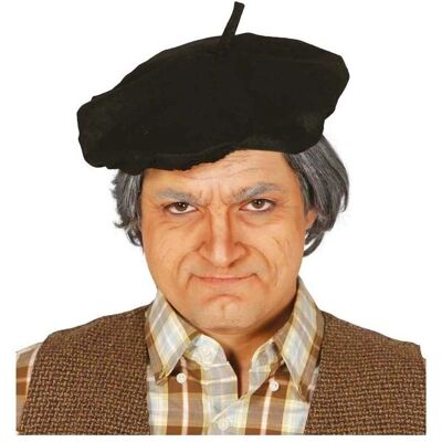 DisfrazZes Zwarte Ouderen Baret - Hoed DisfrazZes Zwarte Ouderen Baret - Hoed