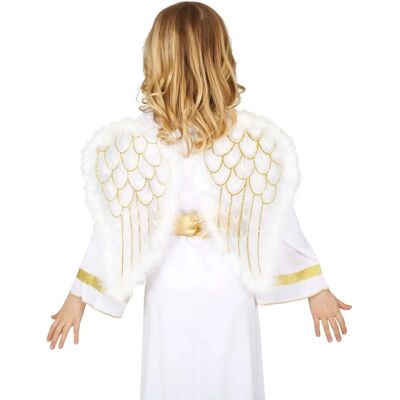 Guirca Ailes d'ange - Blanc/Or - 47x40cm - Angel Wings - Publicité Guirca Ailes d'ange - Blanc/Or - 47x40cm - Angel Wings - Publicité