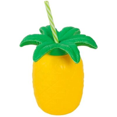 Verre ananas Guirca avec paille - Verre à boire - Publicité Verre ananas Guirca avec paille - Verre à boire - Publicité