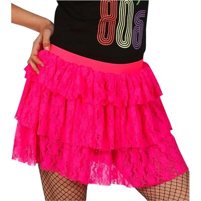 Jupe Neon Rose Guirca 80s - Costume Années 80 Jupe Neon Rose Guirca 80s - Costume Années 80