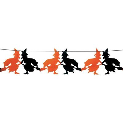 DISFRAZZES Halloween-Girlande mit Hexen - Dekorieren Sie für Halloween DISFRAZZES Halloween-Girlande mit Hexen - Dekorieren Sie für Halloween
