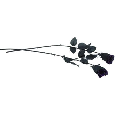 Zwarte rozen 42cm - Decoratie Halloween Zwarte rozen 42cm - Decoratie Halloween