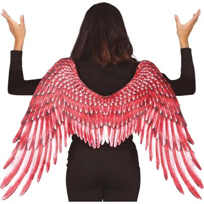Fiestas Guirca Červená Démonská Křídla 105cm x 45cm - Křídla Fiestas Guirca Červená Démonská Křídla 105cm x 45cm - Křídla