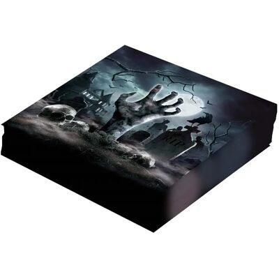 Guirca Serviettes - Cimetière Halloween - Pack de 12 - Publicité Guirca Serviettes - Cimetière Halloween - Pack de 12 - Publicité