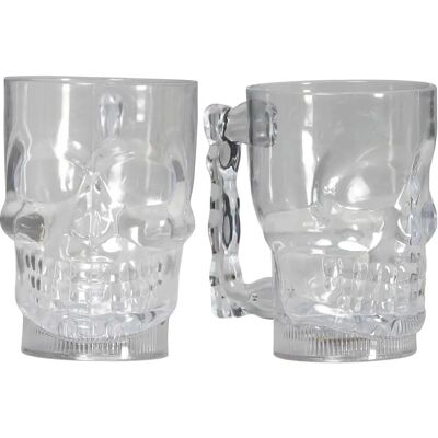 Jarra de Calavera con Luz de Guirca - 700 ml Accesorio Halloween Jarra de Calavera con Luz de Guirca - 700 ml Accesorio Halloween