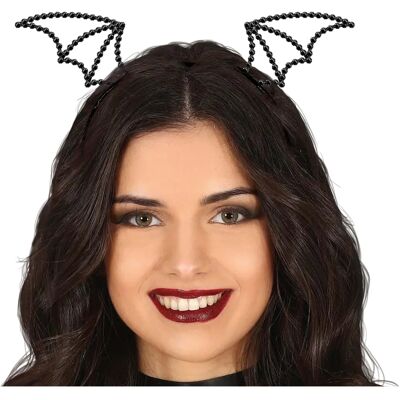Serre-tête ailes de chauve-souris Guirca - Avec pierres noires Serre-tête ailes de chauve-souris Guirca - Avec pierres noires