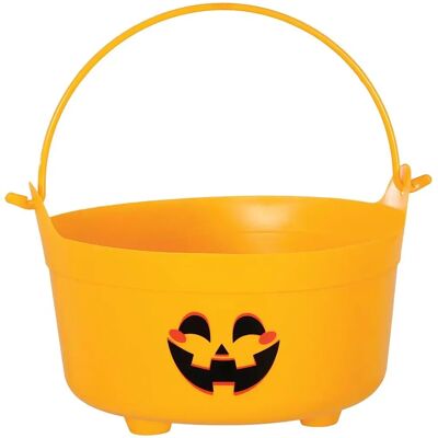 Guirca Chaudron orange - Cauldron de citrouille 24x23x15 cm - Publicité Guirca Chaudron orange - Cauldron de citrouille 24x23x15 cm - Publicité