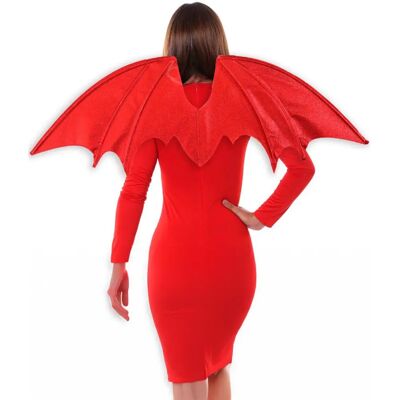 Les Ailes de Démon Rouges de My Other Me - Adulte, Taille Unique - Ailes Les Ailes de Démon Rouges de My Other Me - Adulte, Taille Unique - Ailes