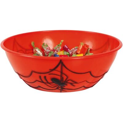 Générique Saladier réutilisable en plastique à motif toile d'araignée orange - Salad Bowl Générique Saladier réutilisable en plastique à motif toile d'araignée orange - Salad Bowl