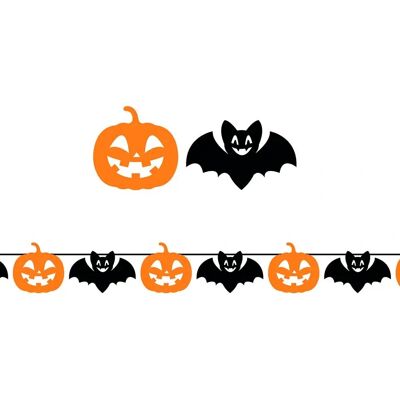 Guirca Girlanda na Halloween z nietoperzy i dyni Guirca Girlanda na Halloween z nietoperzy i dyni