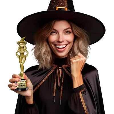 Guirca Modèle - Trophée de Sorcière - Prix du Costume d'Halloween - Publicité Guirca Modèle - Trophée de Sorcière - Prix du Costume d'Halloween - Publicité
