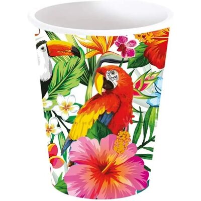 Guirca Zes stuks Hawaiiaanse wegwerpbekers - 240ml Guirca Zes stuks Hawaiiaanse wegwerpbekers - 240ml