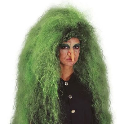 Perruque noire/verte Guirca - Accessoire de costume Perruque noire/verte Guirca - Accessoire de costume