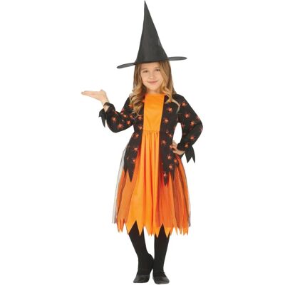 Fiestas Guirca - Strega Arancione Ragnetti - Oranje - 10-12 Jaar - Kostuum Fiestas Guirca - Strega Arancione Ragnetti - Oranje - 10-12 Jaar - Kostuum