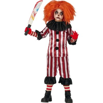 Costume da Clown a Righe per Bambini - Guirca 7-9 Anni Costume da Clown a Righe per Bambini - Guirca 7-9 Anni