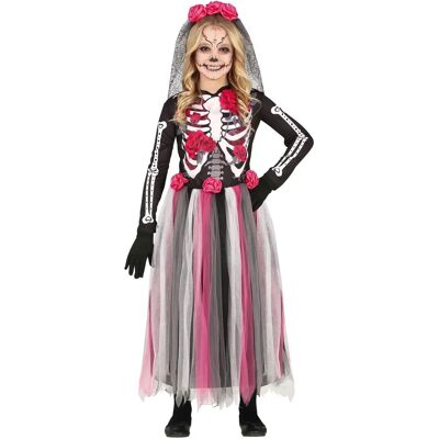 Déguisement Catrina Guirca - Jupe en tulle rose pour 7-9 ans Déguisement Catrina Guirca - Jupe en tulle rose pour 7-9 ans