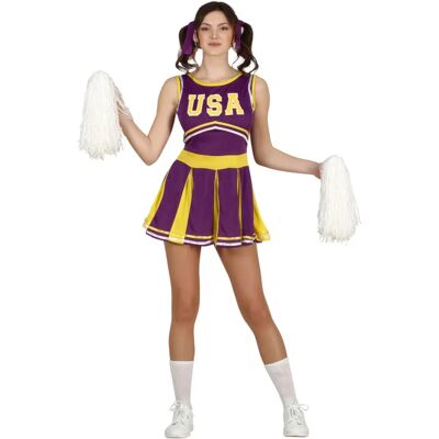 Guirca Violet Cheerleader Costume for Girls 14-16 - Costume Guirca Violet Cheerleader Costume for Girls 14-16 - Costume