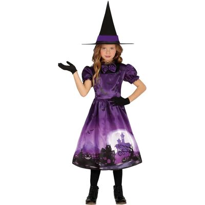 Fiestas Guirca - Costume de Sorcière pour Enfant "Maison Hantée" pour Filles 10-12 Fiestas Guirca - Costume de Sorcière pour Enfant "Maison Hantée" pour Filles 10-12