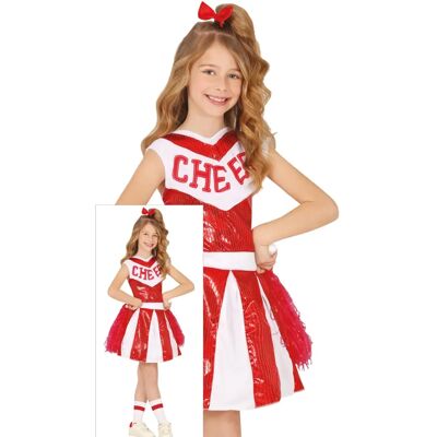 Déguisement de pom-pom girl enfant - Rouge S Déguisement de pom-pom girl enfant - Rouge S