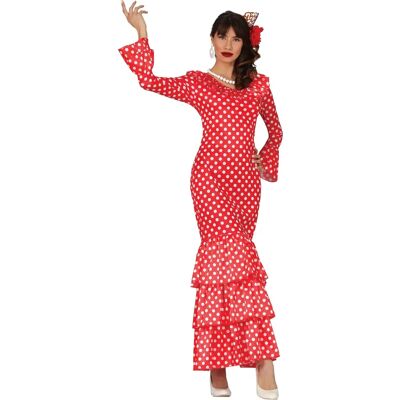 Guirca Röd Flamenco Damkostym med Prickar - Kostym Guirca Röd Flamenco Damkostym med Prickar - Kostym