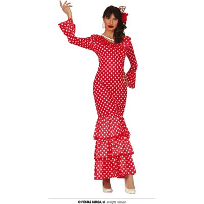 Guirca Flamenco Kostuum - Rood met stippen - Kostuums Guirca Flamenco Kostuum - Rood met stippen - Kostuums