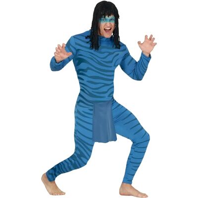 Tuta a Righe Blu con Coda & Perizoma - Costume Guirca Tuta a Righe Blu con Coda & Perizoma - Costume Guirca