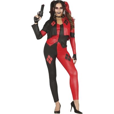 Disfraz de Harley Quinn Guirca - Rojo y Negro - Disfraz Disfraz de Harley Quinn Guirca - Rojo y Negro - Disfraz
