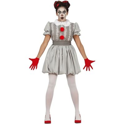 Déguisement de Clown Démone Blanc Femme - Costume - Publicité Déguisement de Clown Démone Blanc Femme - Costume - Publicité