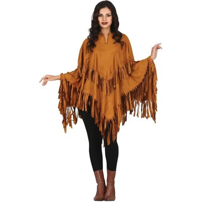 Disfraz de Poncho Indio Marrón Guirca para Mujer Disfraz de Poncho Indio Marrón Guirca para Mujer