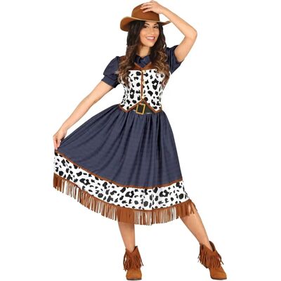 Disfraz de Cowgirl Guirca - Vestido estampado con chaleco - Alta calidad Disfraz de Cowgirl Guirca - Vestido estampado con chaleco - Alta calidad