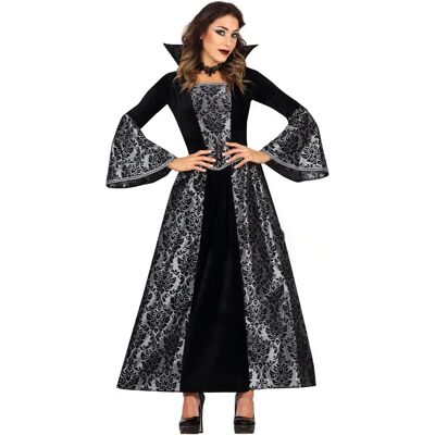 Fiestas Guirca - Costume Vampiressa Argent pour Femme Taille 36-38 Fiestas Guirca - Costume Vampiressa Argent pour Femme Taille 36-38