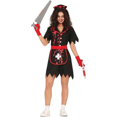 Costume de Infirmière Zombie Noire Guirca - Taille 42/44 - Publicité Costume de Infirmière Zombie Noire Guirca - Taille 42/44 - Publicité